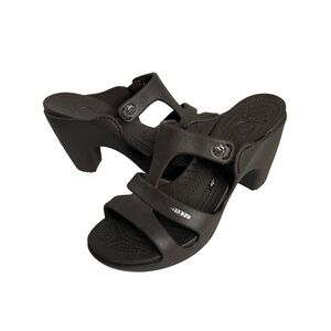 Crocs Cyprus V Heel Strap Crocslite Brown Sandals Low Heels waterproof Size 10